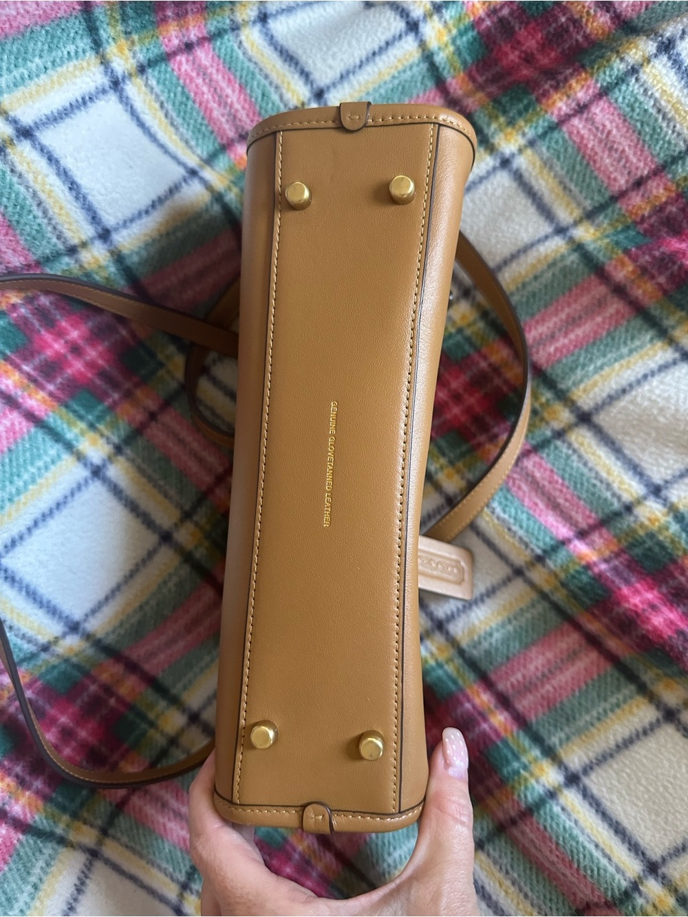 Coach Tan Leather Double-Strap Swing Bag - Picture 7 of 9